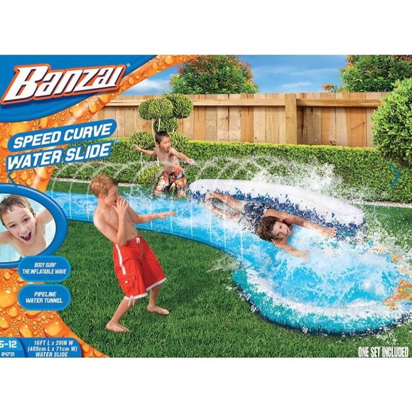 BANZAI SPEED CURVE WATER SLIDE-NIB! - Picture 6 of 6